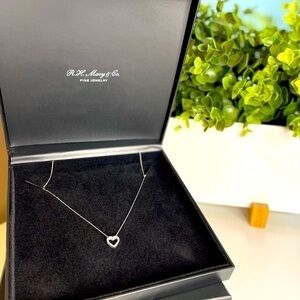 𝅺nwt DiamondHeart Necklace 1/10 CTTW SterlingSilver